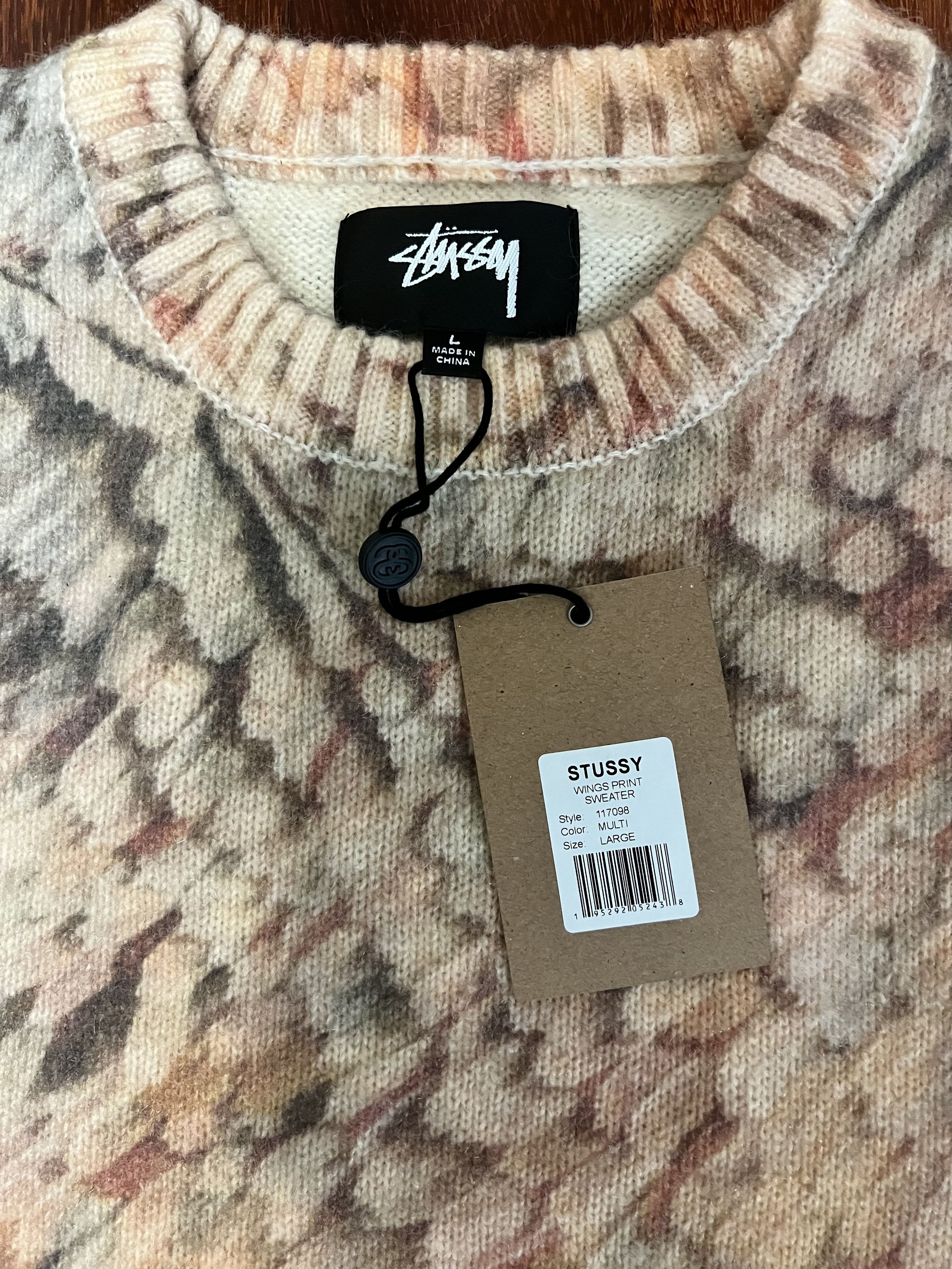 Stussy 💚 SS21 Stussy Wings Print Sweater Large NEW Size US L / EU 52-54 / 3 - 6 Thumbnail