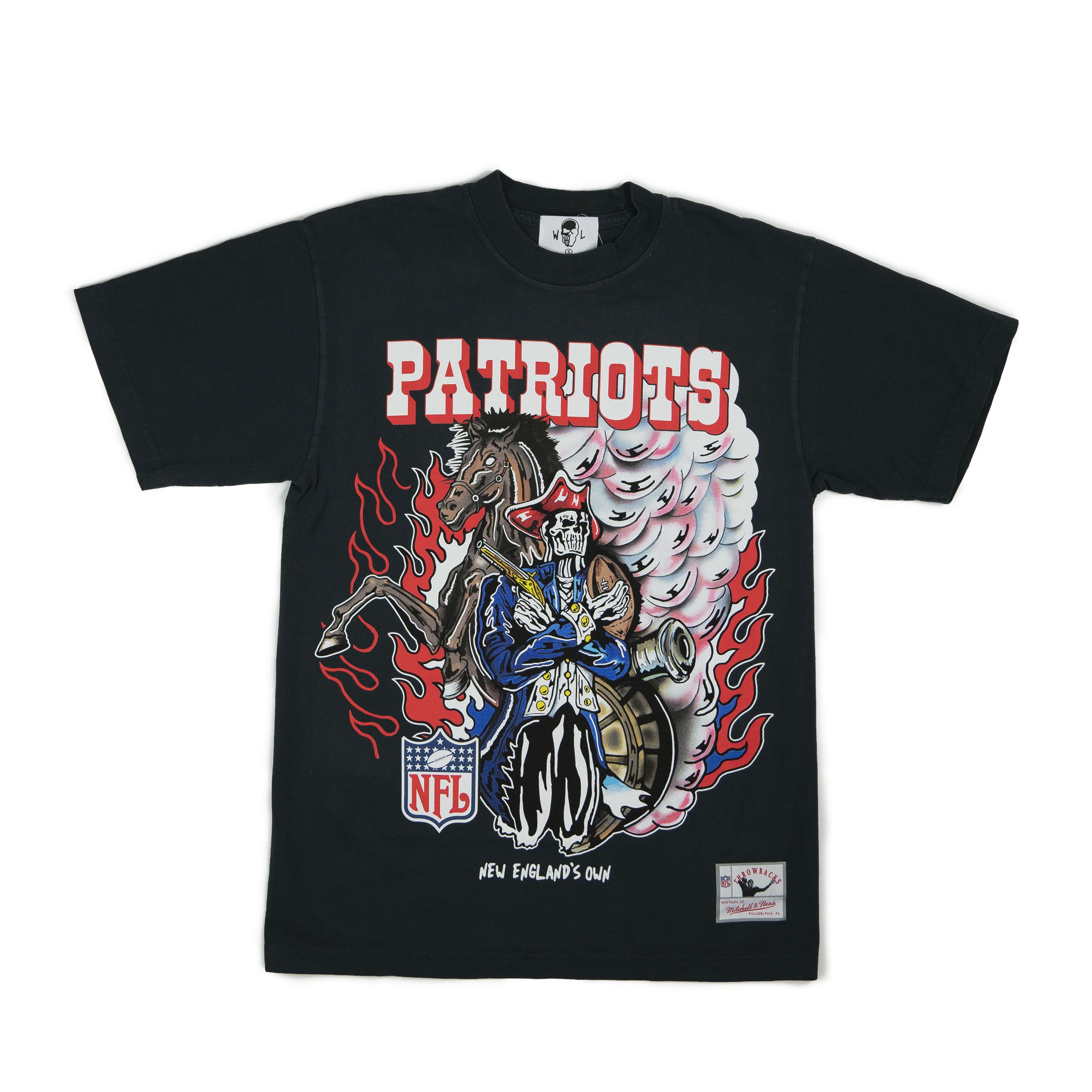 image of Mitchell Ness x Nfl Warren Lotas Mitchell & Ness New England Patriots Tee Shirt in Black (Size Smal