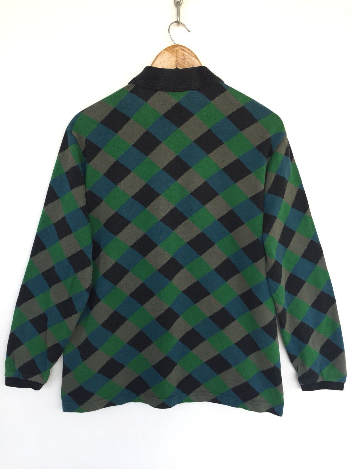 Lacoste 90s Lacoste 🇫🇷 ™️ Logo Diamond Cult Polo LS Shirt Size US L / EU 52-54 / 3 - 3 Thumbnail
