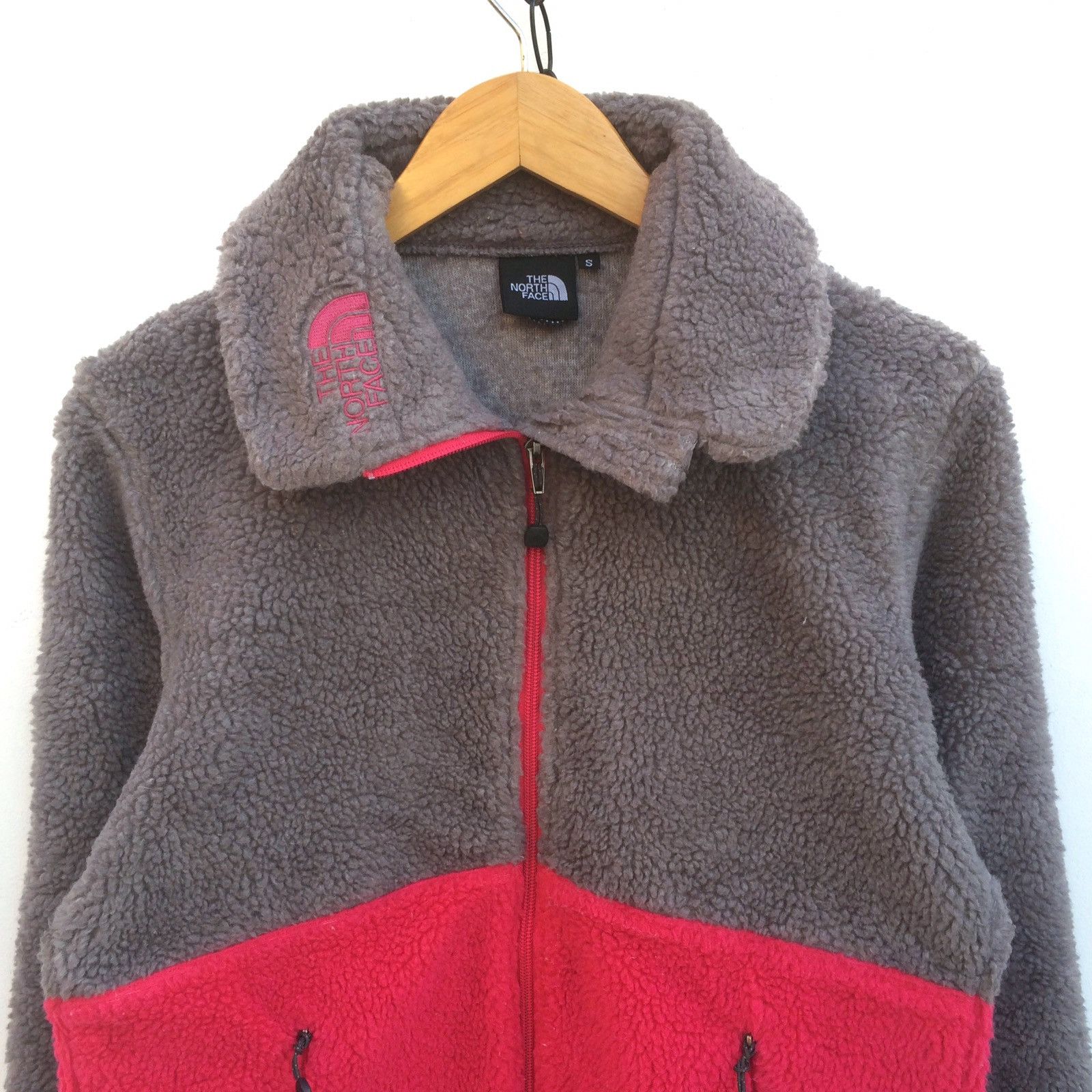 The North Face TNF Trademark Logo Two Tones Fleece Zipper Jacket Size US S / EU 44-46 / 1 - 2 Thumbnail