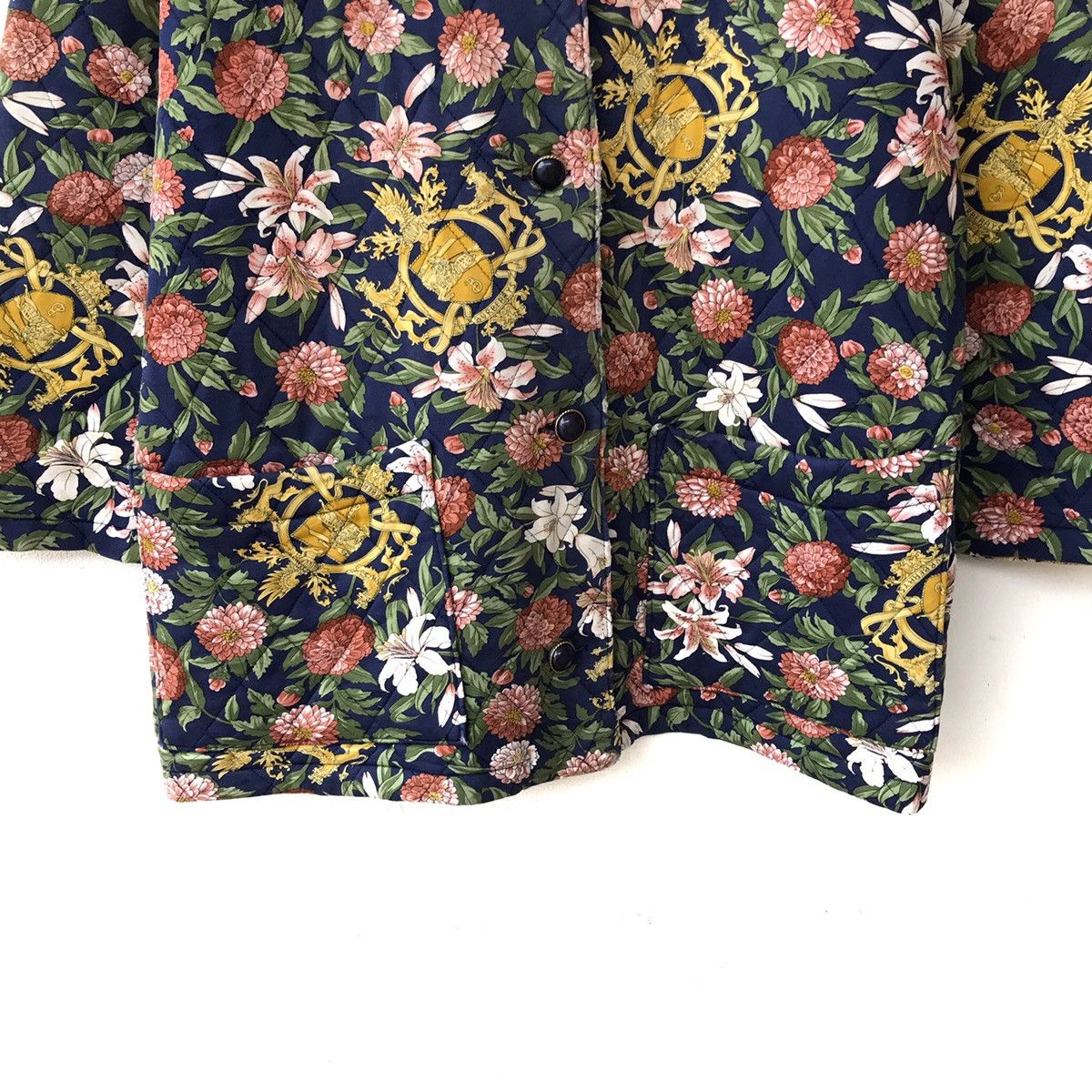 Burberry Prorsum Vtg Burberry Prorsum Floral Diamond Quilted Jacket Size L / US 10 / IT 46 - 5 Thumbnail