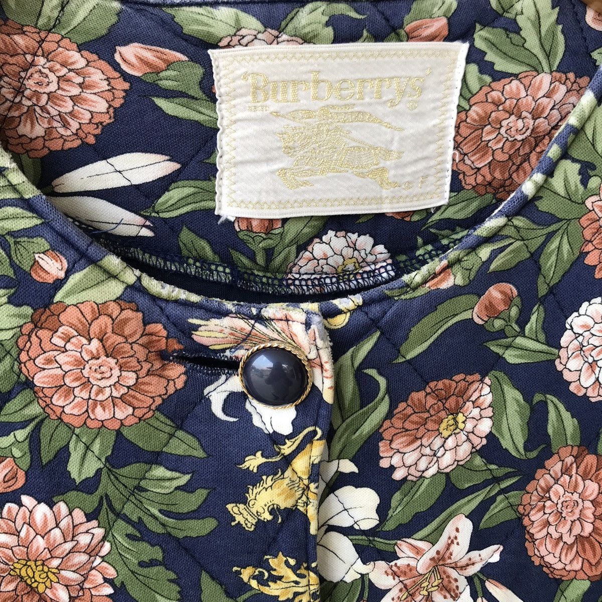 Burberry Prorsum Vtg Burberry Prorsum Floral Diamond Quilted Jacket Size L / US 10 / IT 46 - 4 Thumbnail