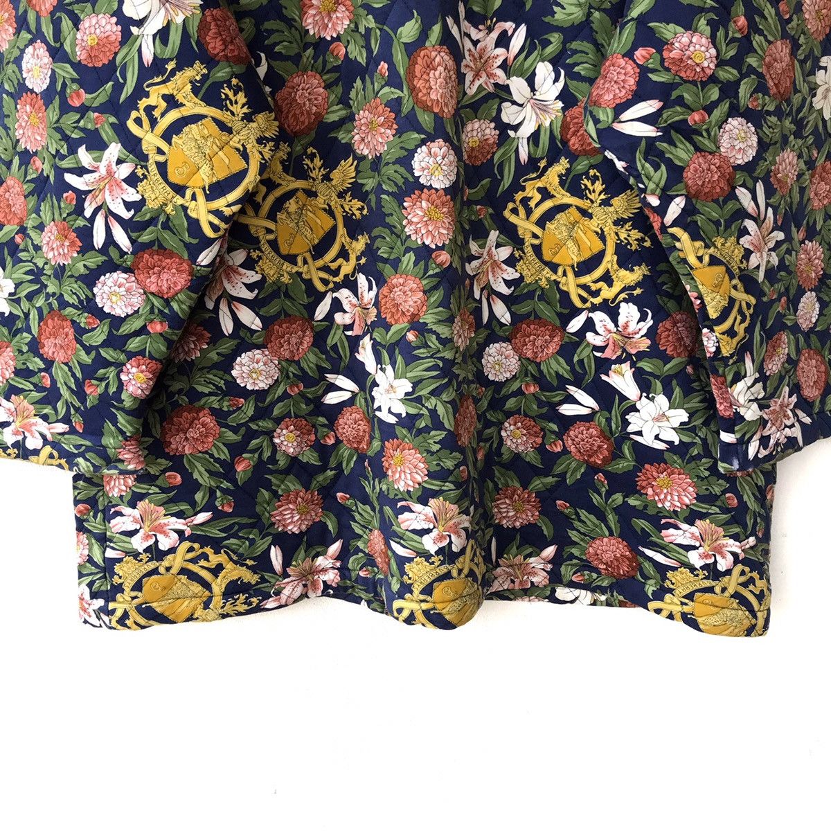 Burberry Prorsum Vtg Burberry Prorsum Floral Diamond Quilted Jacket Size L / US 10 / IT 46 - 10 Thumbnail