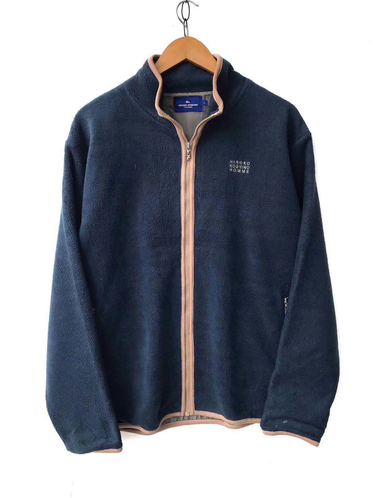 Hiroko Koshino Homme Japan Designer Hiroko Koshino Homme Fleece Zipper Sweater Size US L / EU 52-54 / 3 - 2 Thumbnail