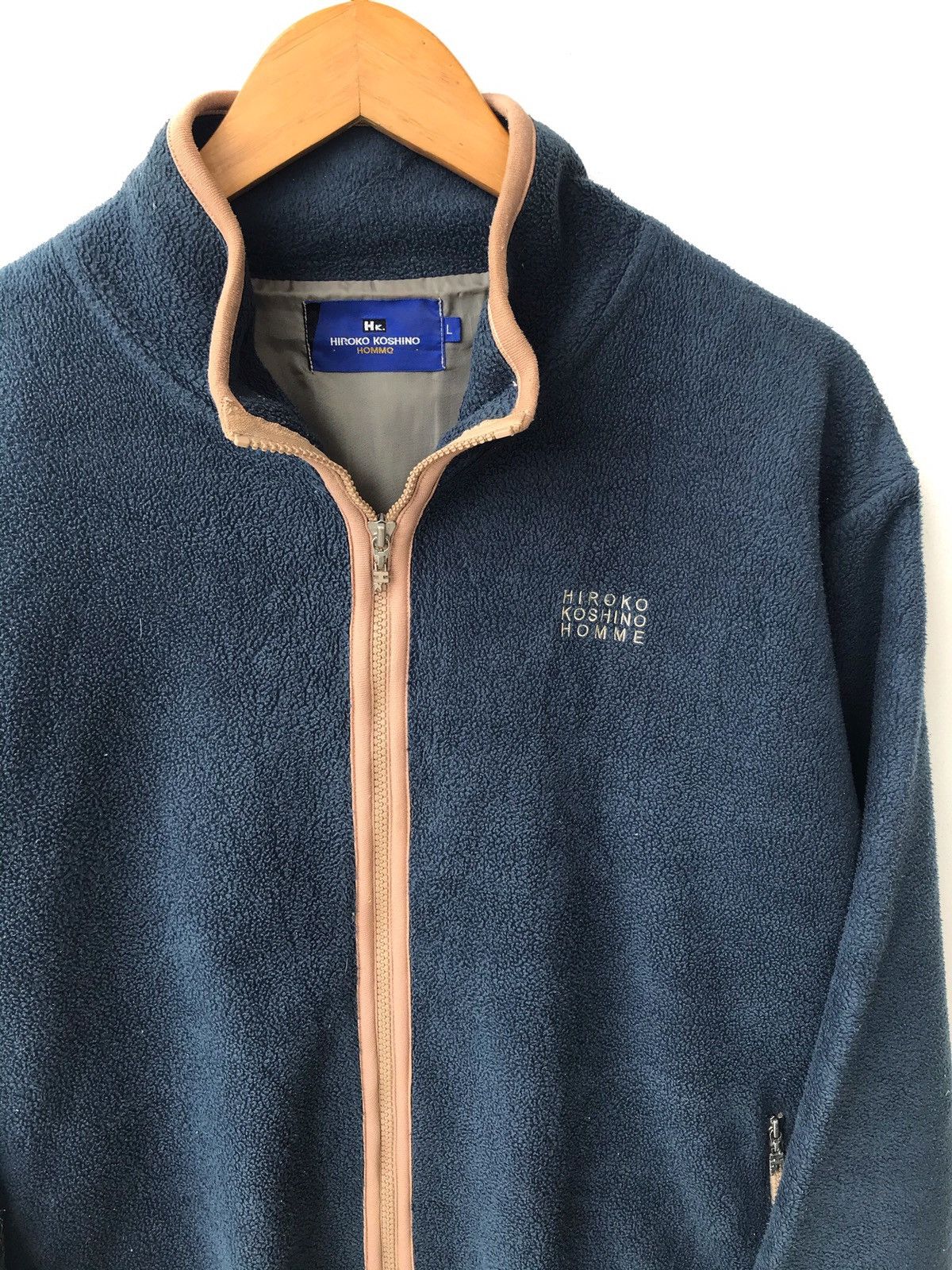 Hiroko Koshino Homme Japan Designer Hiroko Koshino Homme Fleece Zipper Sweater Size US L / EU 52-54 / 3 - 3 Thumbnail
