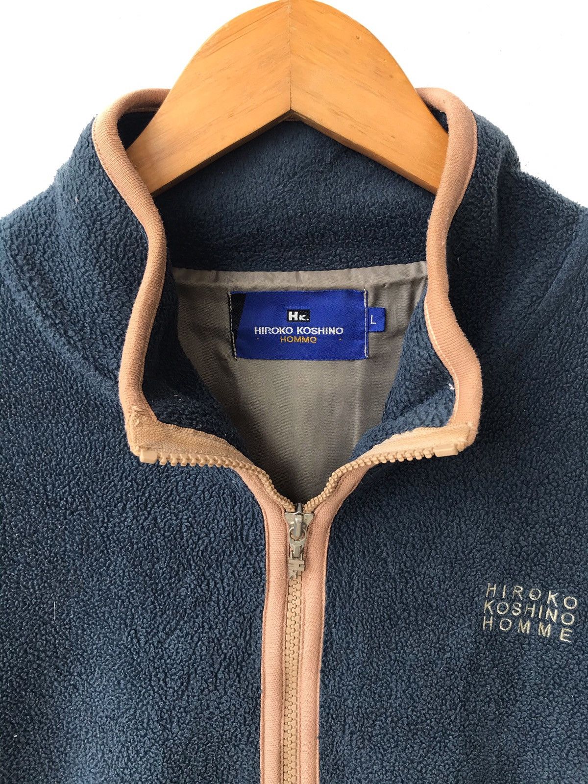 Hiroko Koshino Homme Japan Designer Hiroko Koshino Homme Fleece Zipper Sweater Size US L / EU 52-54 / 3 - 4 Thumbnail