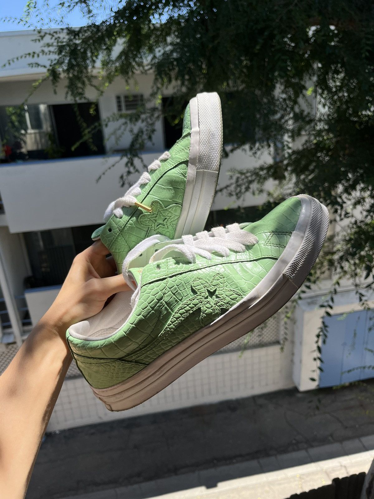 Converse Golf Wang Golf le Fleur Golf Le Fleur x One Star Low Gator Forest Green 2019 Grailed