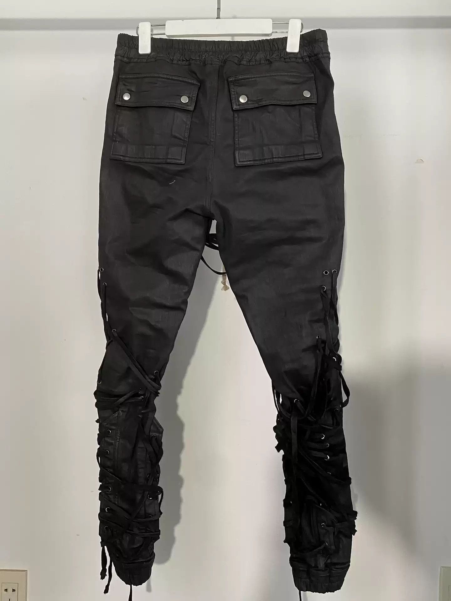 Rick Owens Rick Owens ro 20SS black wax strappy pants Size US 32 / EU 48 - 3 Thumbnail