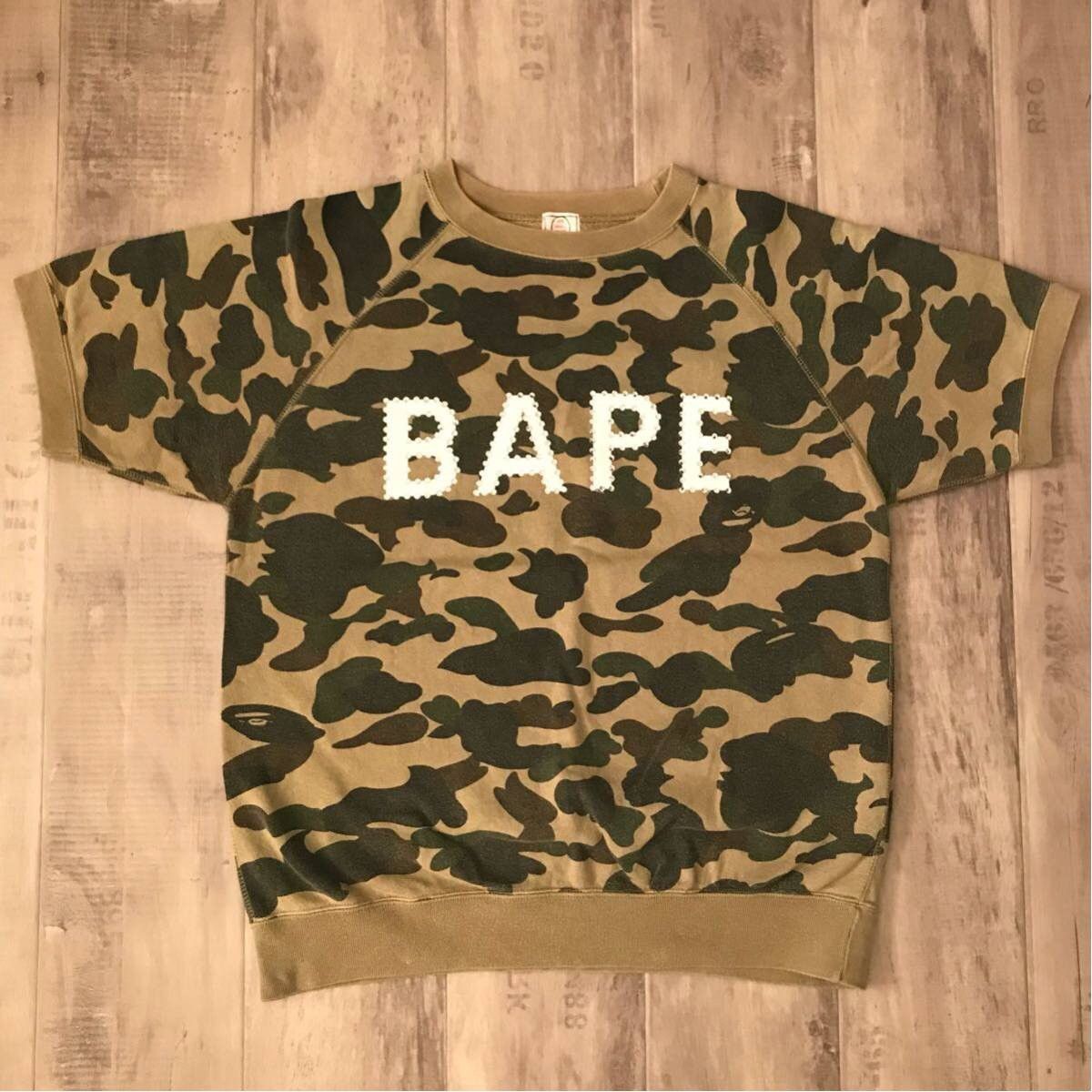 Bape × Swarovski BAPE Swarovski BAPE logo short sleeve sweatshirt 1st camo Size US S / EU 44-46 / 1 - 1 Thumbnail