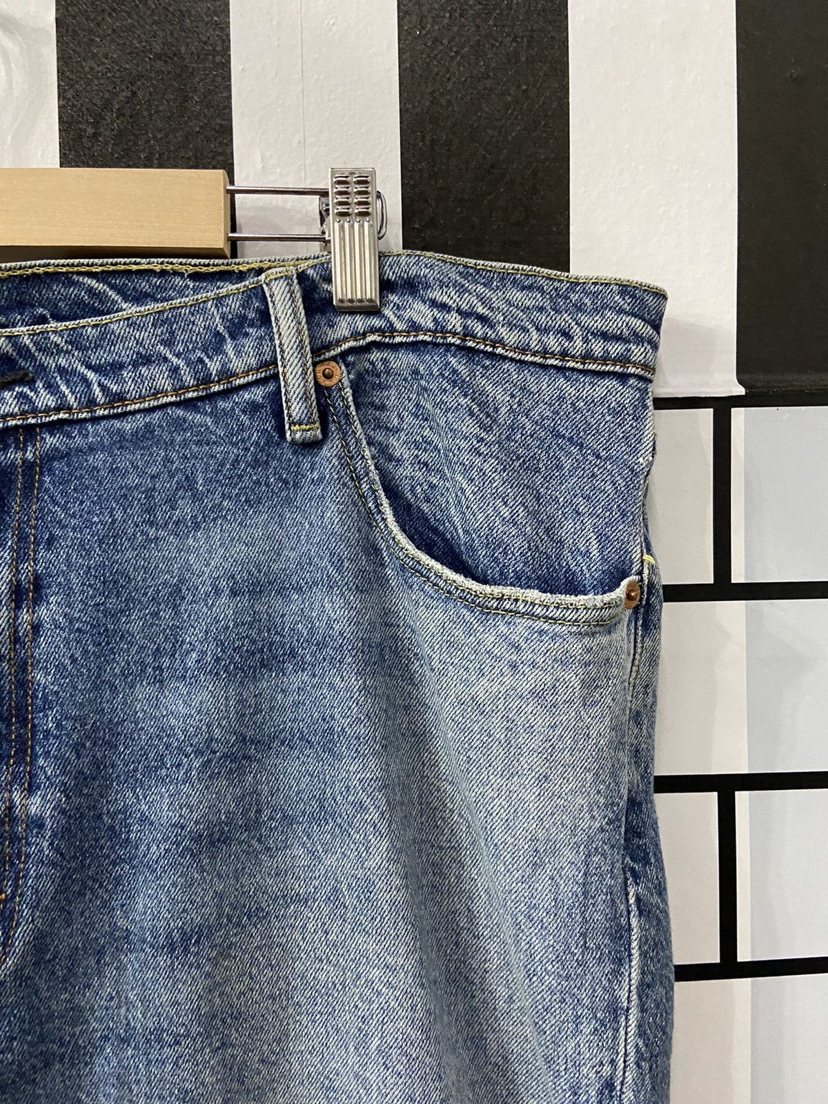 Levi's × Vintage Vintage Levi’s 511 Distressed Blue Wash Denim Pants 42X30 Size US 42 / EU 58 - 10 Thumbnail