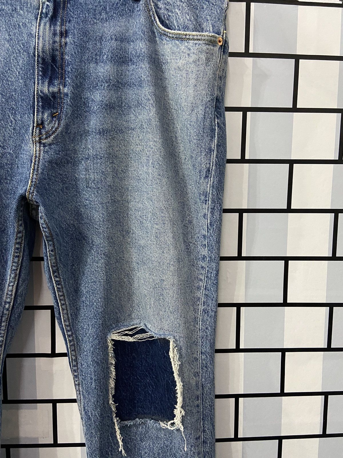 Levi's × Vintage Vintage Levi’s 511 Distressed Blue Wash Denim Pants 42X30 Size US 42 / EU 58 - 8 Thumbnail