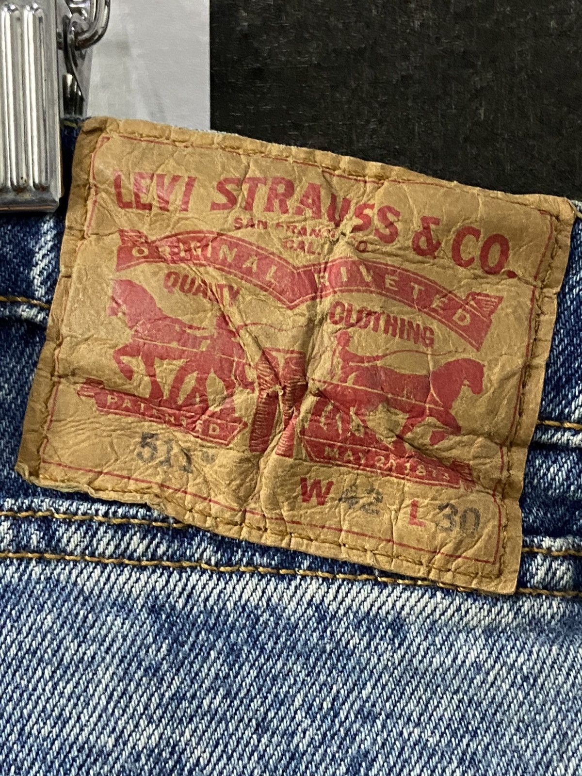 Levi's × Vintage Vintage Levi’s 511 Distressed Blue Wash Denim Pants 42X30 Size US 42 / EU 58 - 19 Thumbnail