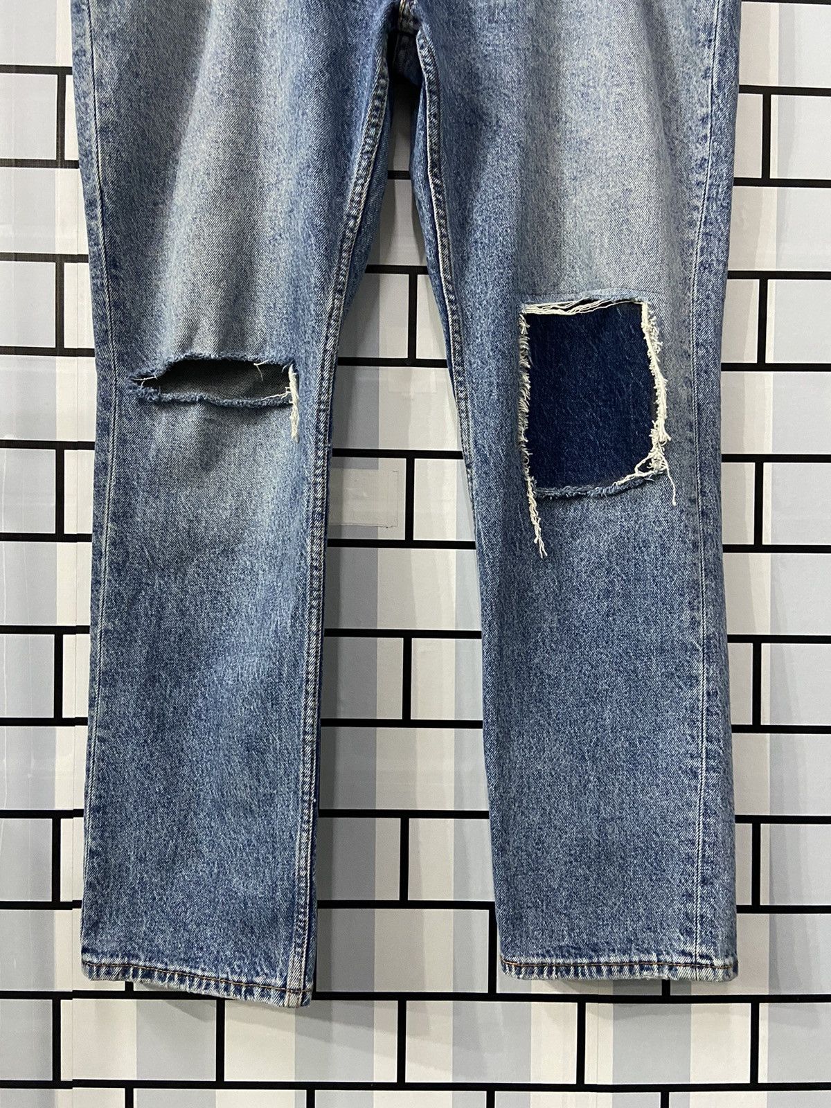 Levi's × Vintage Vintage Levi’s 511 Distressed Blue Wash Denim Pants 42X30 Size US 42 / EU 58 - 5 Thumbnail