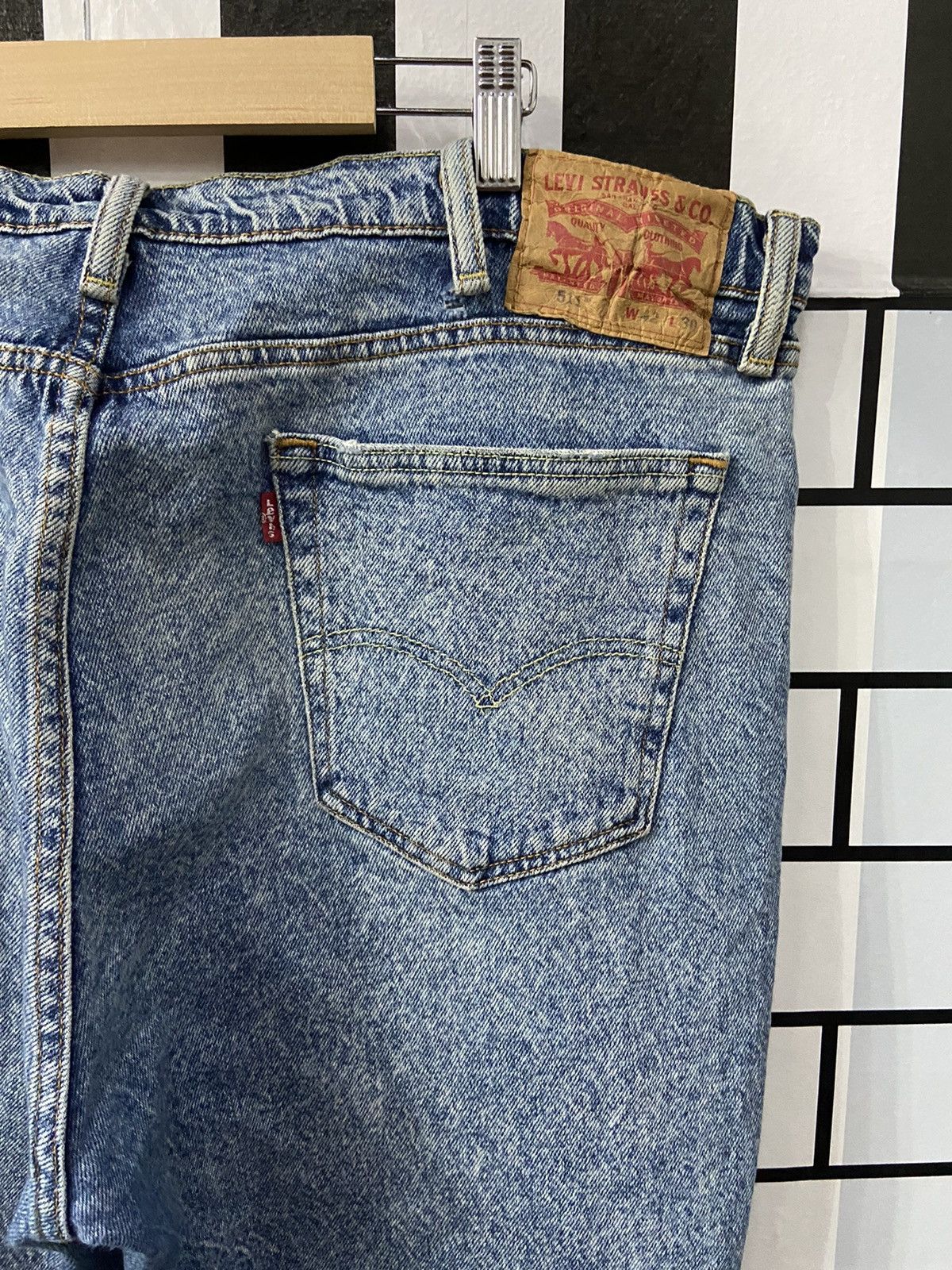 Levi's × Vintage Vintage Levi’s 511 Distressed Blue Wash Denim Pants 42X30 Size US 42 / EU 58 - 16 Thumbnail