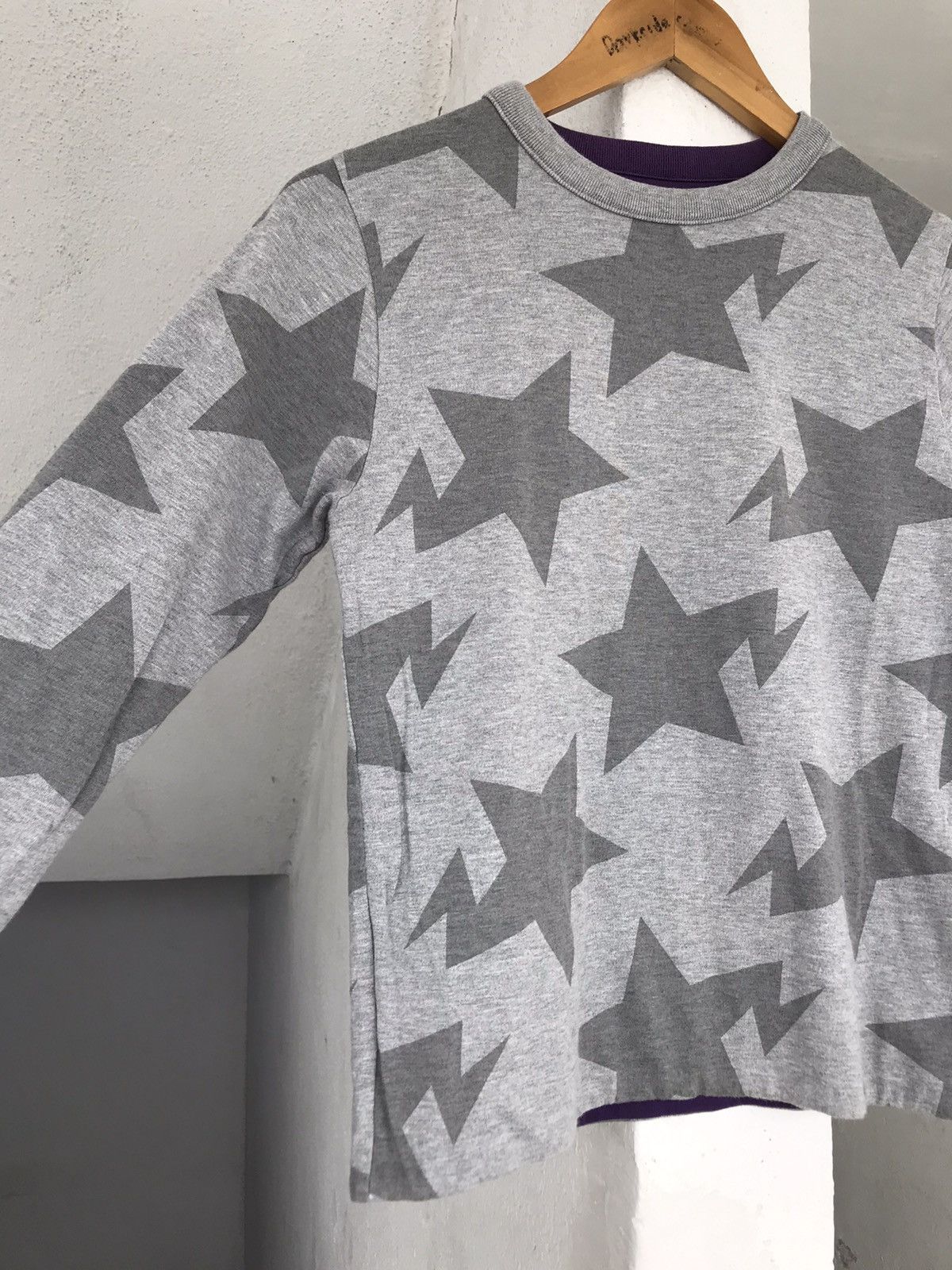Bape × Nigo Sta Pattern Reversible Long Sleeve Tee Size XXS / US 00 / IT 34 - 6 Thumbnail