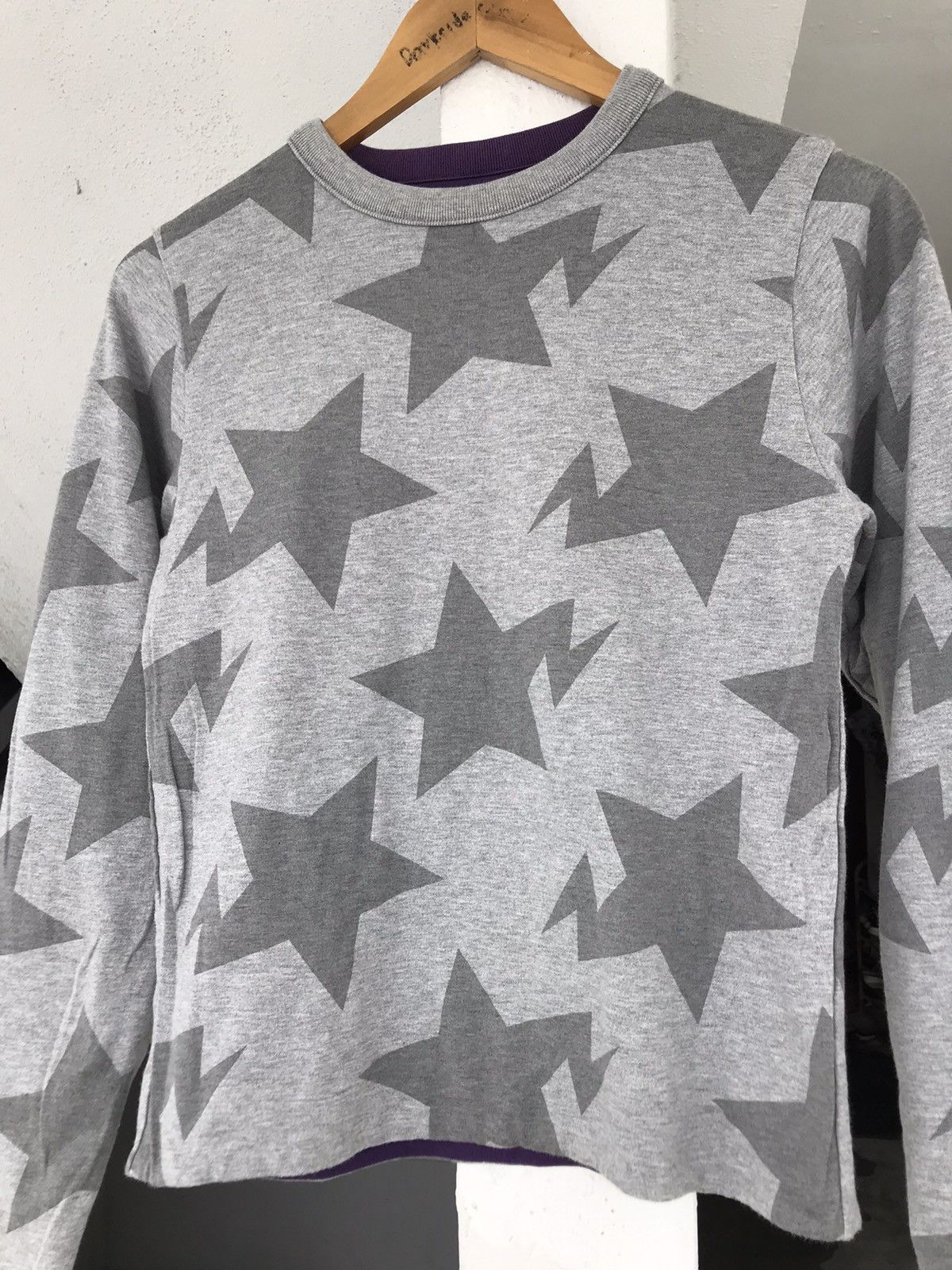 Bape × Nigo Sta Pattern Reversible Long Sleeve Tee Size XXS / US 00 / IT 34 - 7 Thumbnail