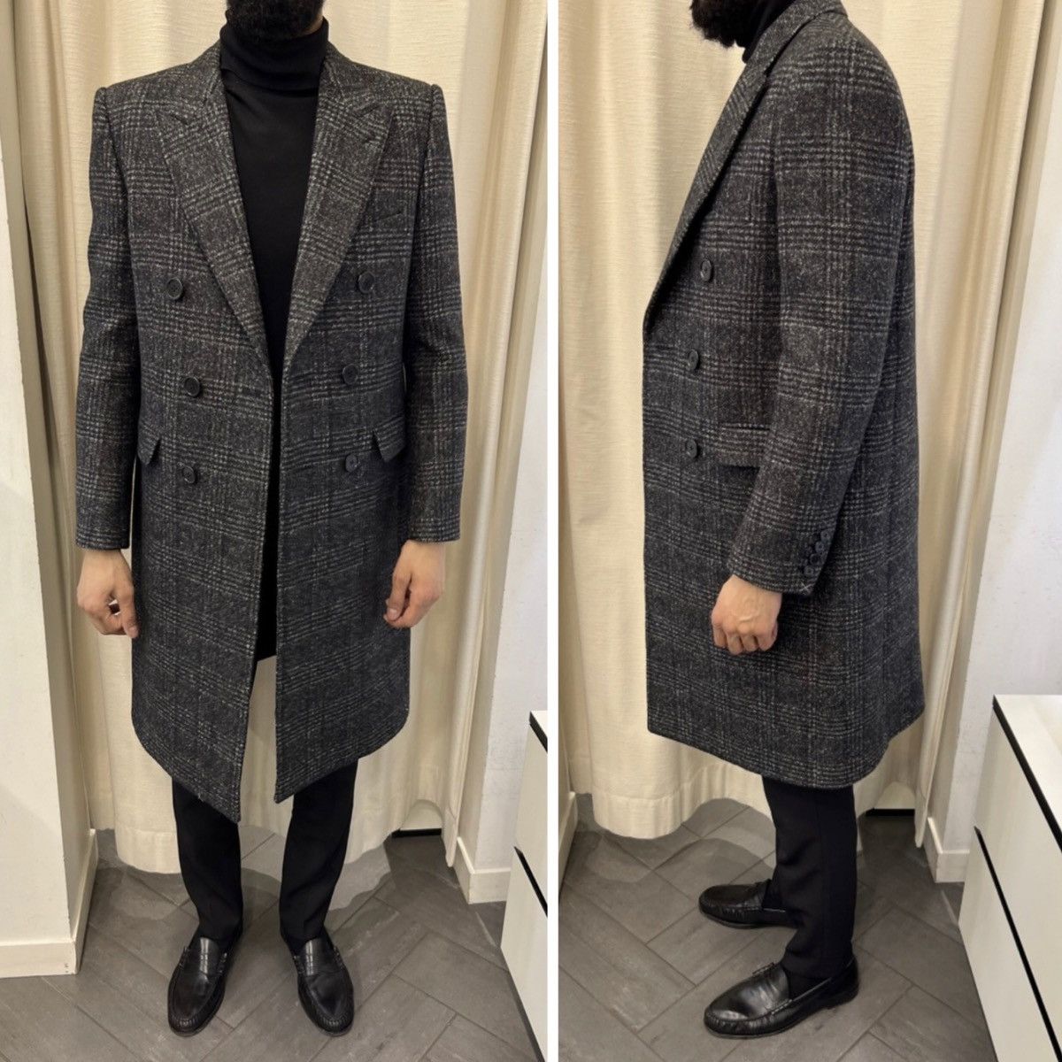 Celine × Hedi Slimane 19FW Prince of Wales Chesterfield Coat sz50/52 Size US M / EU 48-50 / 2 - 20 Thumbnail