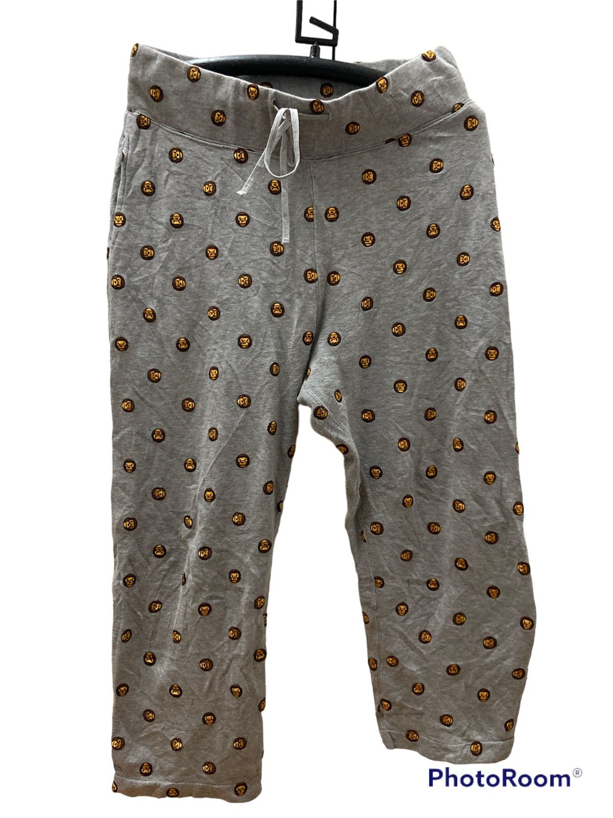 Pre-owned Bape Baby Milo Cotton Pants In Grey