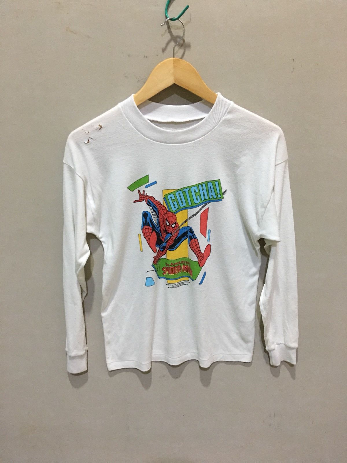Marvel Comics Vintage 90s Distressed Spiderman Marvel Longsleve Shirt Size US M / EU 48-50 / 2 - 1 Thumbnail