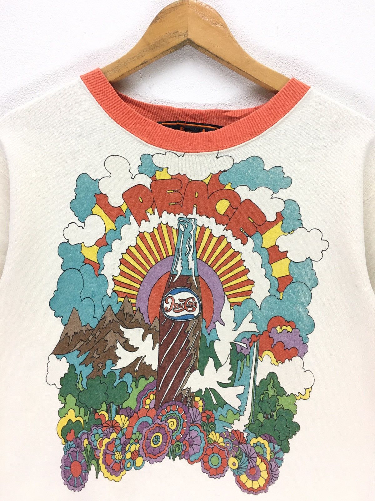 Japanese Brand × Vintage Mucha Cha Peace Logo Sweatshirt Size US S / EU 44-46 / 1 - 2 Thumbnail