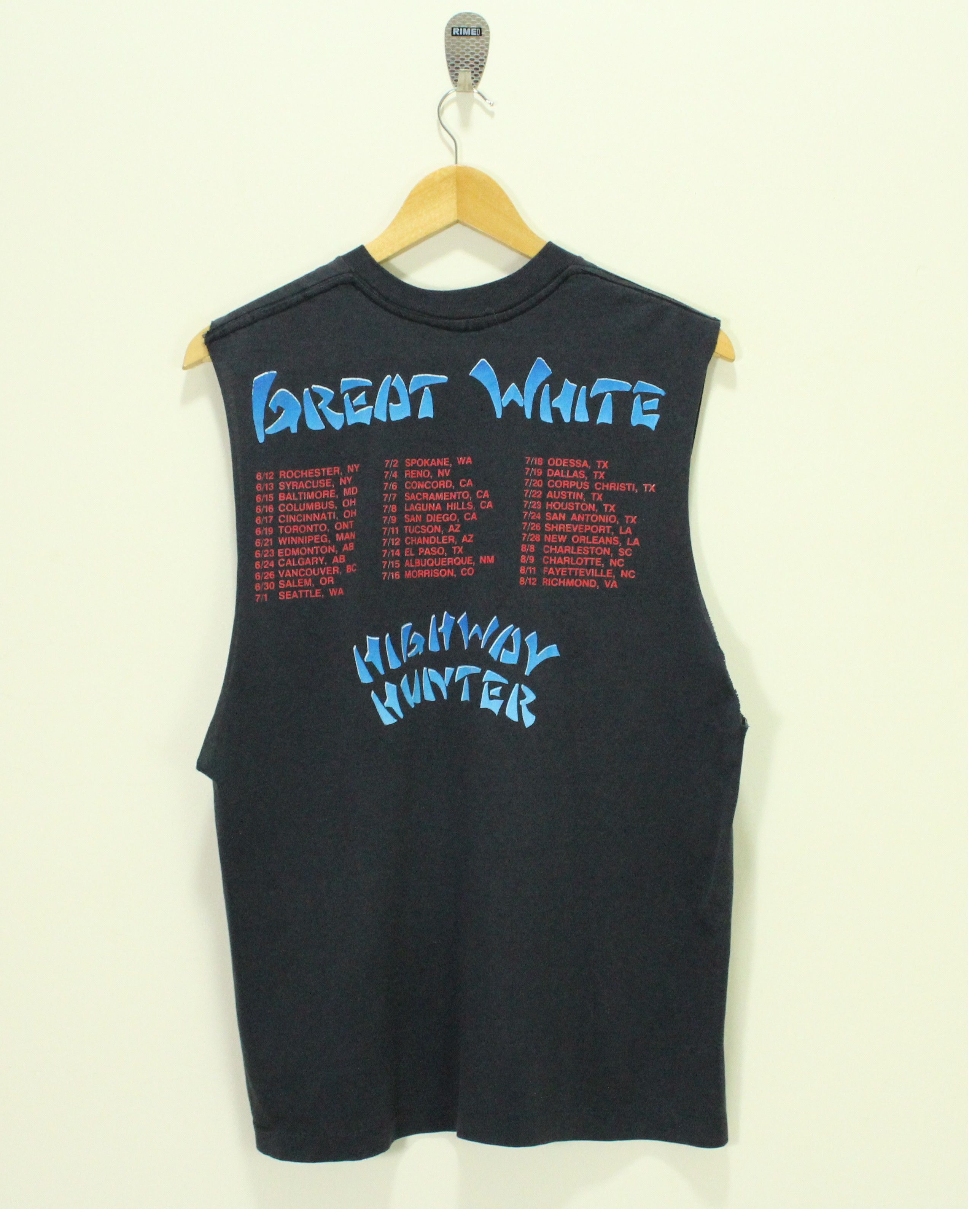 Vintage Vintage 80s MISTA BONE GREAT WHITE T Shirt Distressed Size US M / EU 48-50 / 2 - 3 Thumbnail