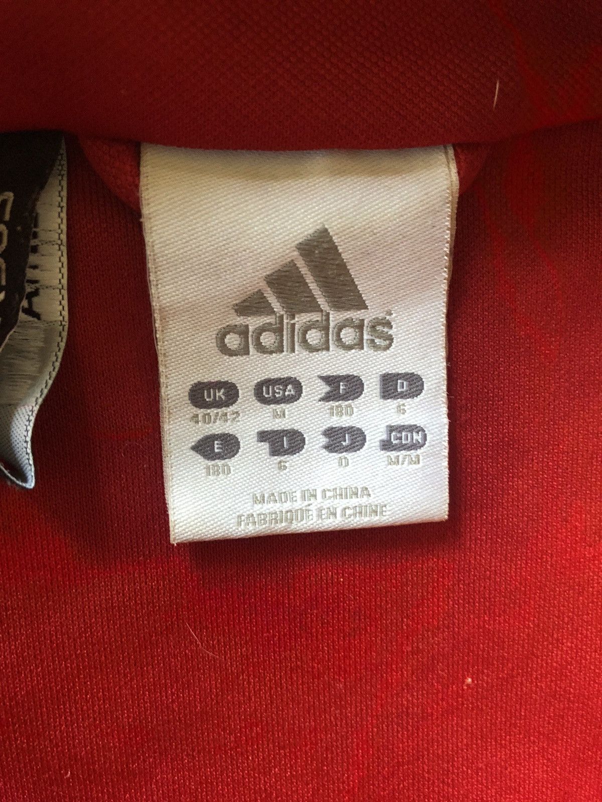 Adidas × Vintage Crazy Vintage adidas SOCCER jacket RED♦️ Size US M / EU 48-50 / 2 - 4 Thumbnail