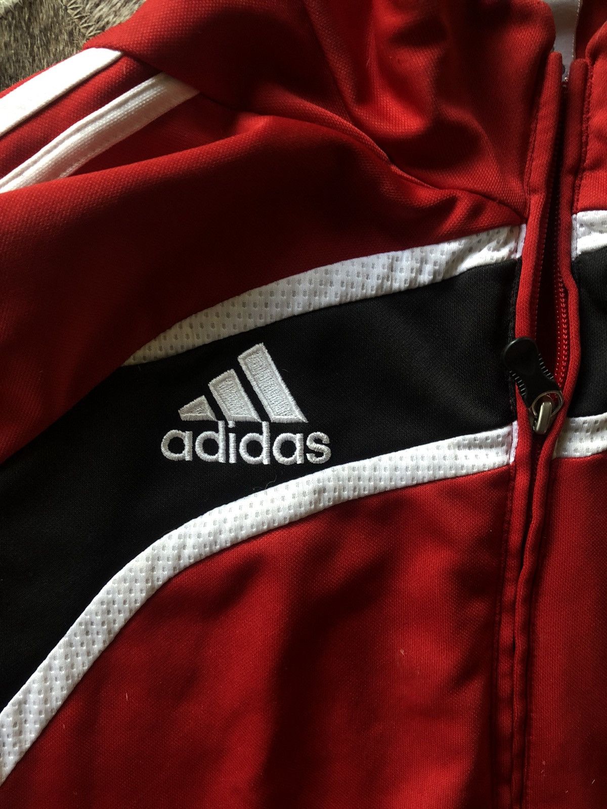 Adidas × Vintage Crazy Vintage adidas SOCCER jacket RED♦️ Size US M / EU 48-50 / 2 - 3 Thumbnail