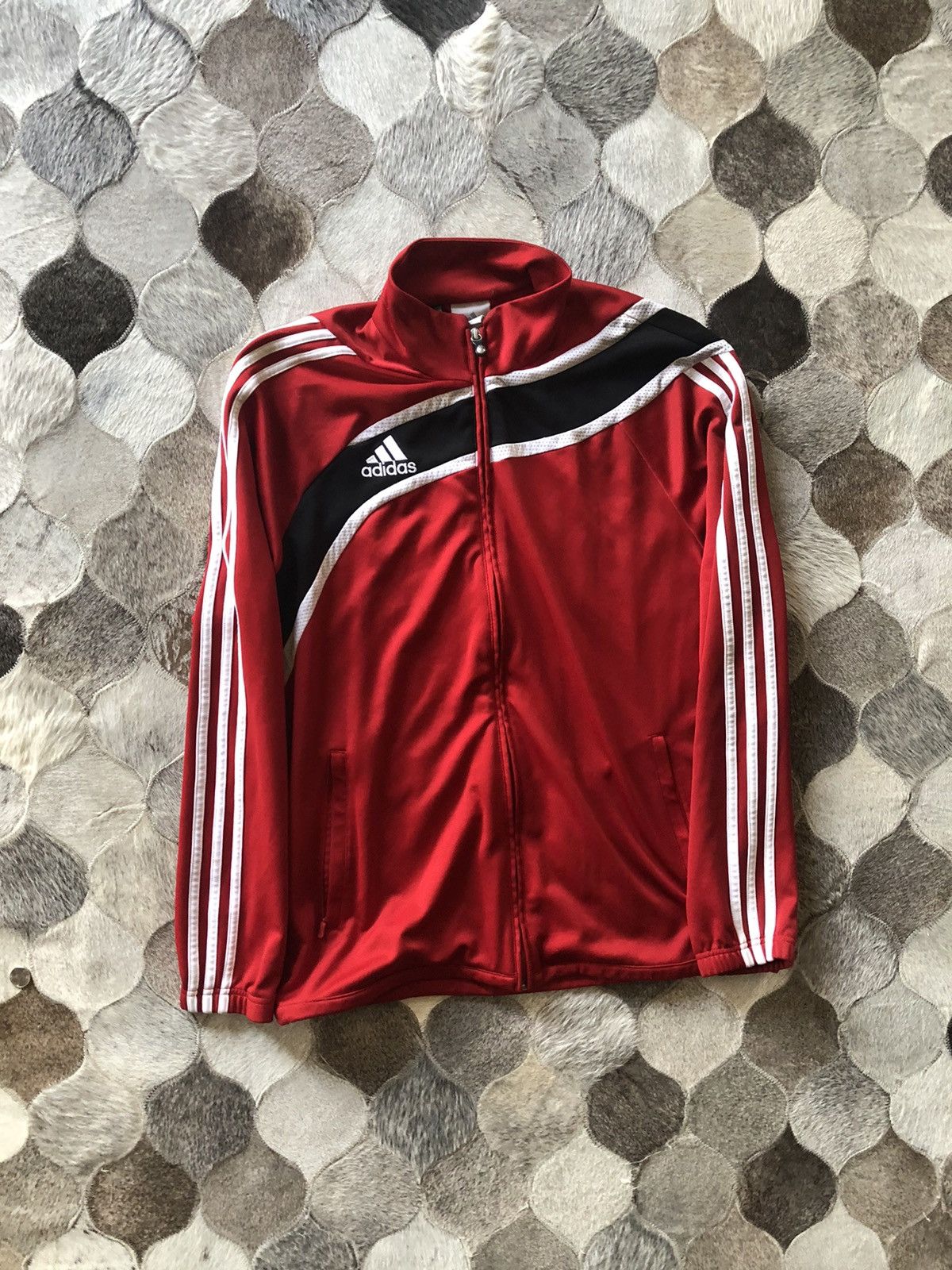 Adidas × Vintage Crazy Vintage adidas SOCCER jacket RED♦️ Size US M / EU 48-50 / 2 - 1 Thumbnail
