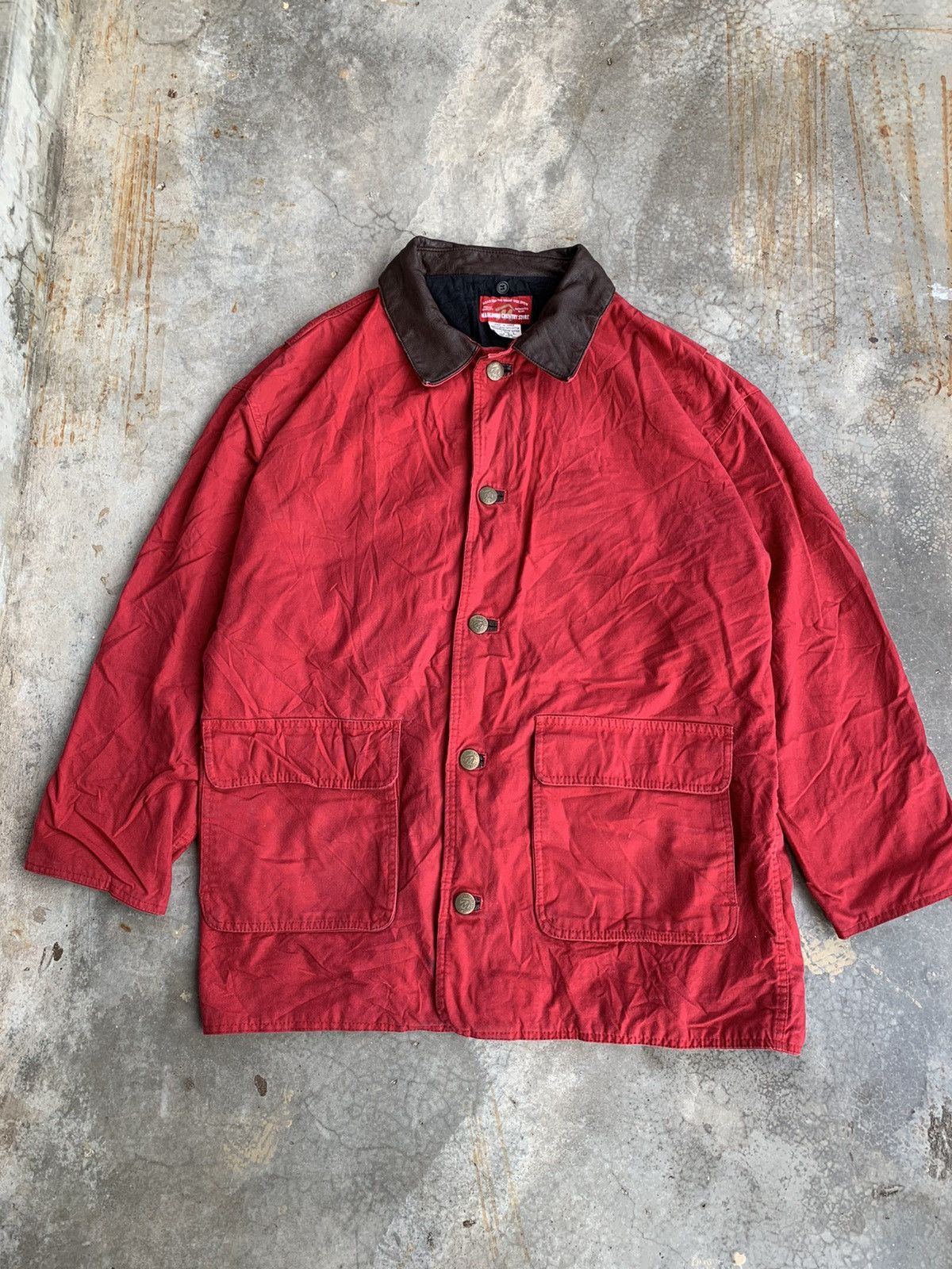 image of 90's Marlboro Country Barn Worker Chore Jacket in Red, Men's (Size XL)