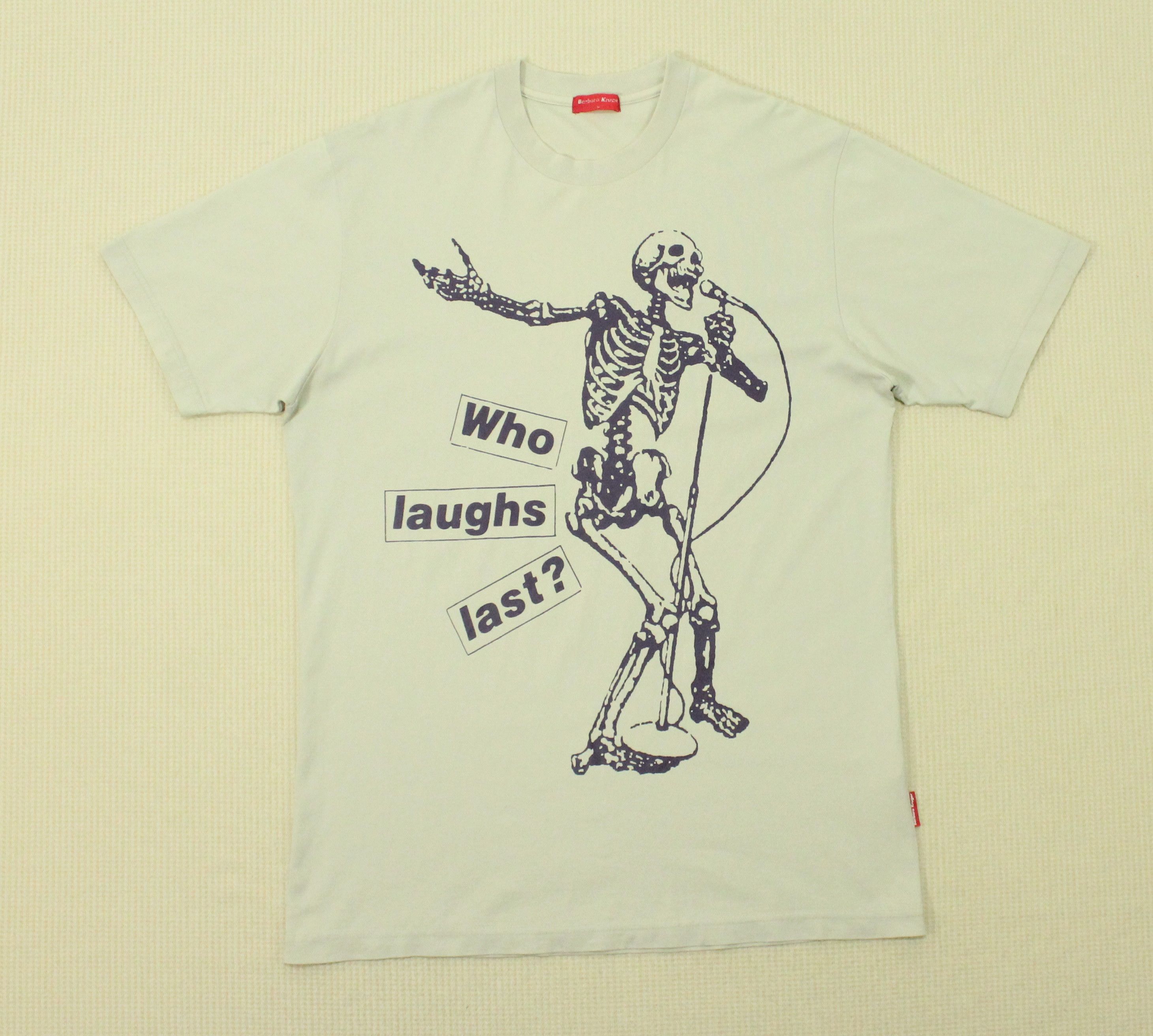 Band Tees × Barbara Kruger × Uniqlo BARBARA KRUGER T Shirt Who Laughs Last? RATM Size US L / EU 52-54 / 3 - 5 Thumbnail