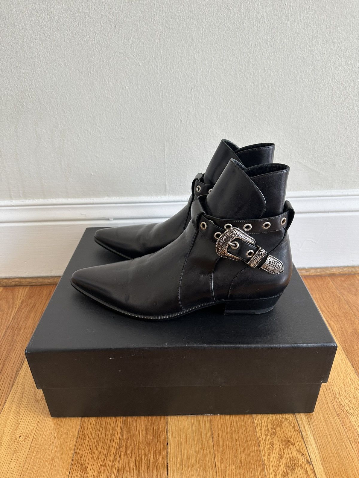 Saint Laurent Paris Saint Laurent Belt Buckle Boots | Grailed