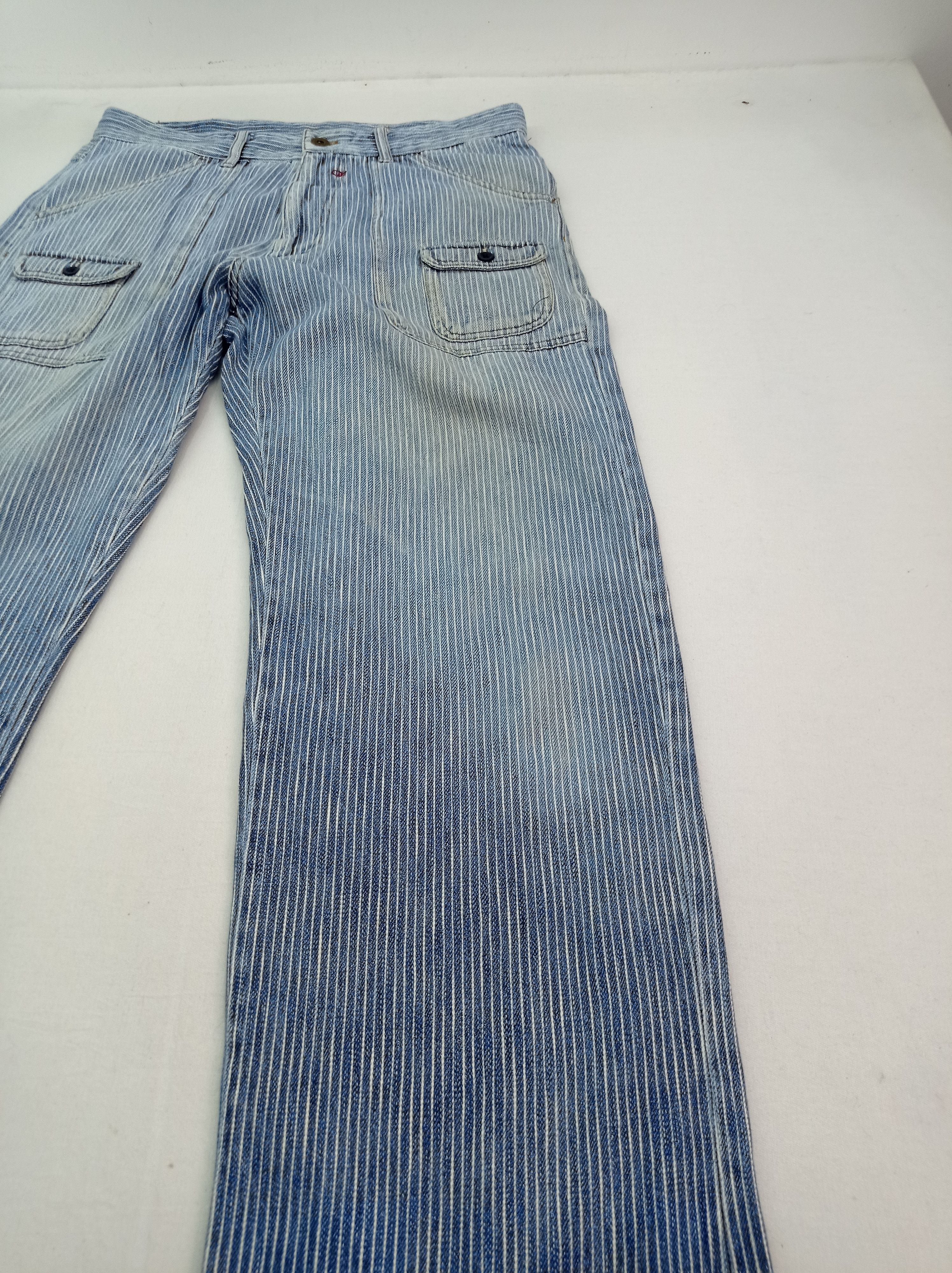 Japanese Brand Vintage Hyper Remix Hickory Stripe Baker Pants Size US 31 - 12 Thumbnail
