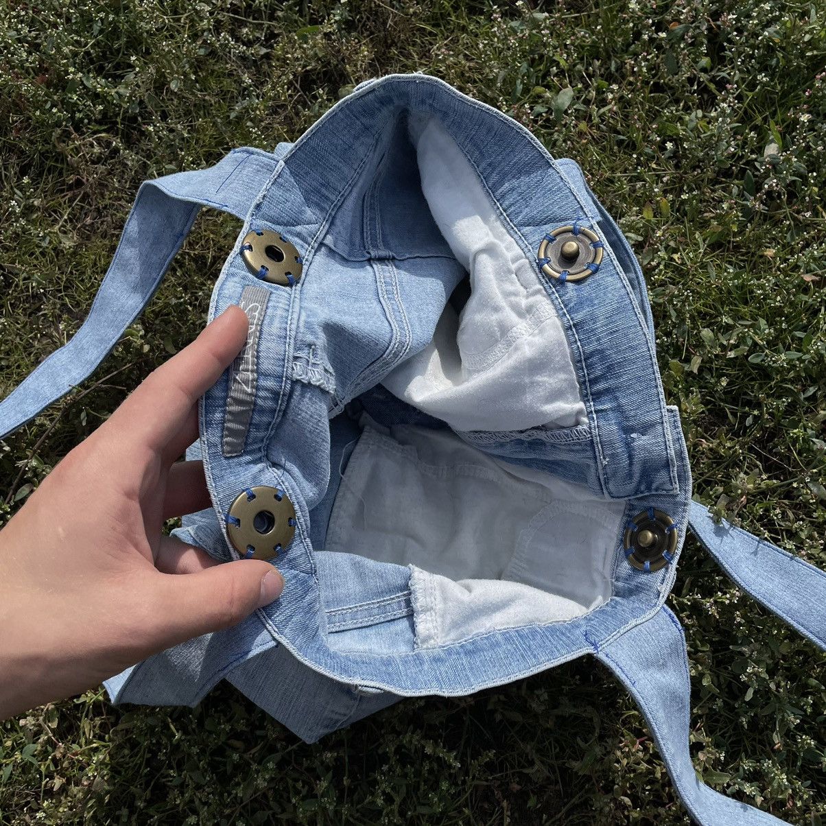 Vintage Vintage Y2K Baggy Denim Tote Bag Skate Streetwear Worn In OS Size ONE SIZE - 4 Thumbnail