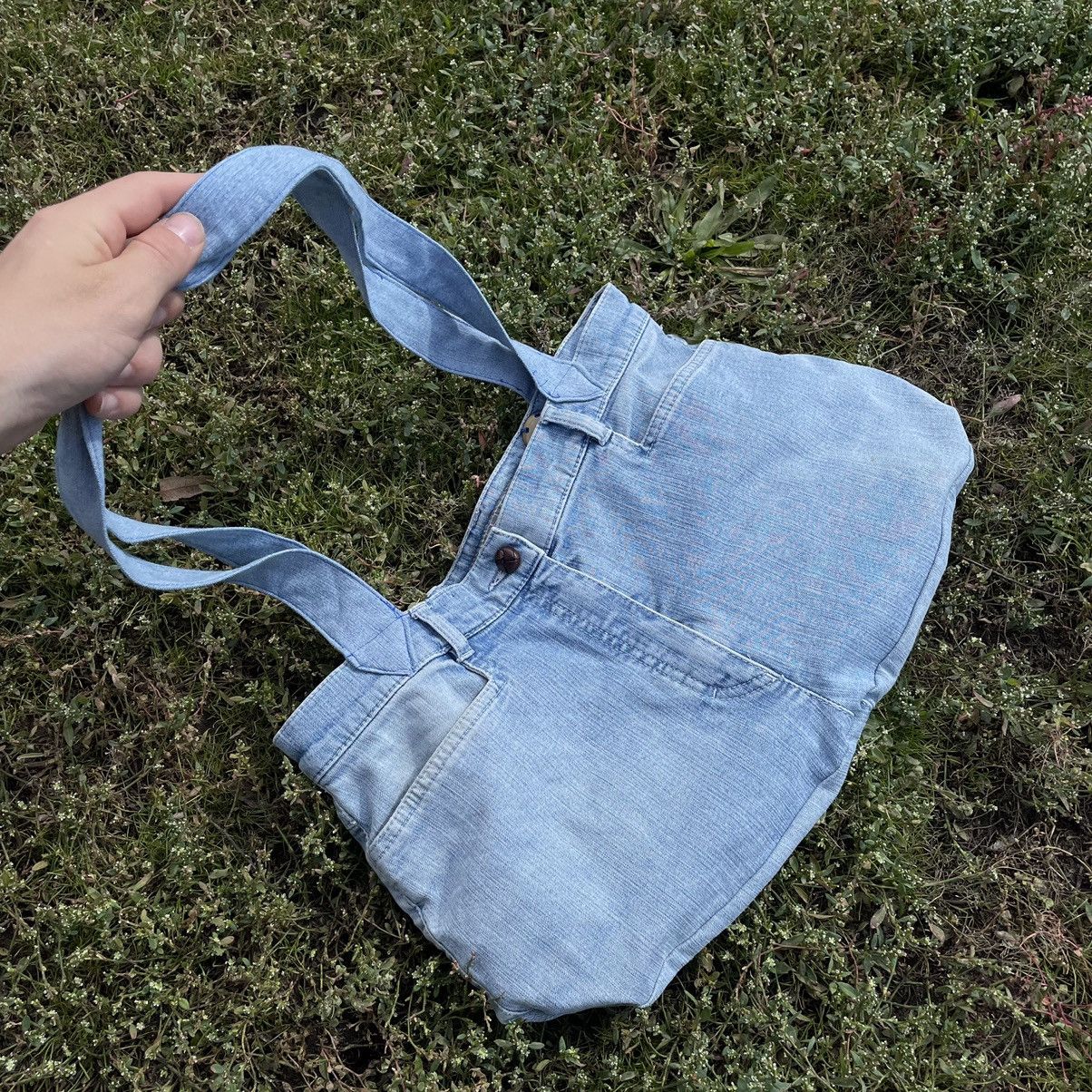 Vintage Vintage Y2K Baggy Denim Tote Bag Skate Streetwear Worn In OS Size ONE SIZE - 5 Thumbnail
