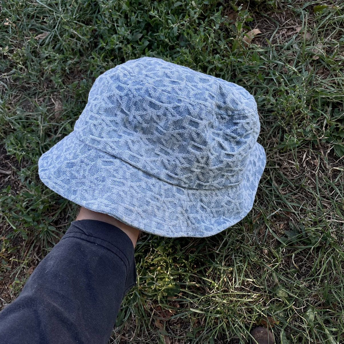 Vintage Vintage Y2K Washed Denim Bucket Hat All Over Print Rave OS Size ONE SIZE - 5 Thumbnail
