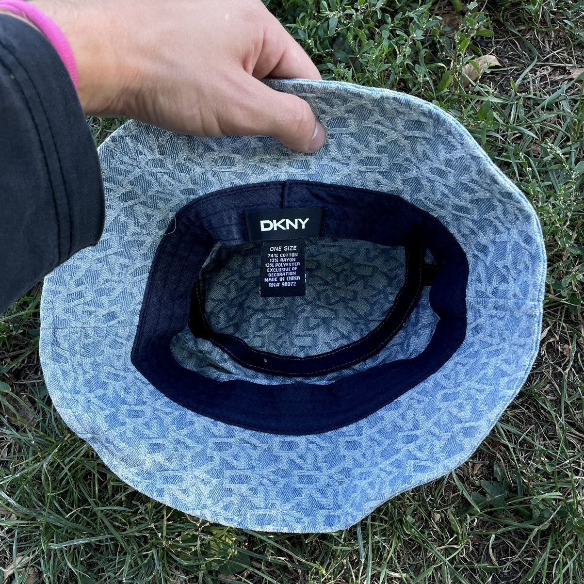 Vintage Vintage Y2K Washed Denim Bucket Hat All Over Print Rave OS Size ONE SIZE - 4 Thumbnail
