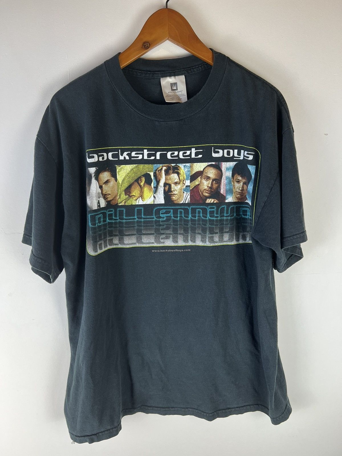 image of Tour Tee x Vintage 1999 Backstreet Boys Millenium Tee in Black, Men's (Size Large)
