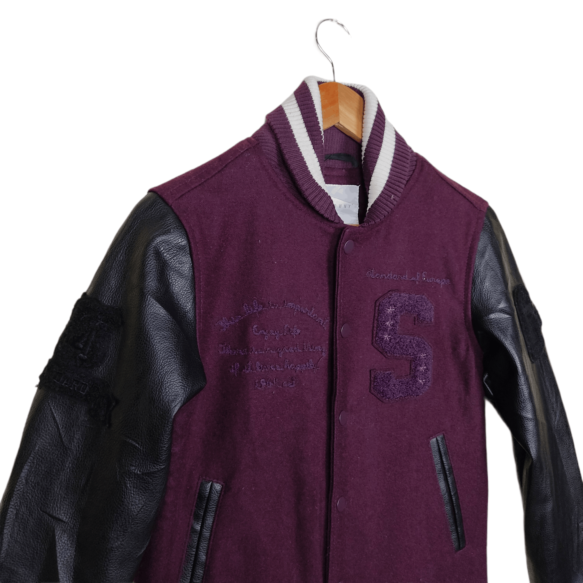 BROWNY Leather Varsity Jacket