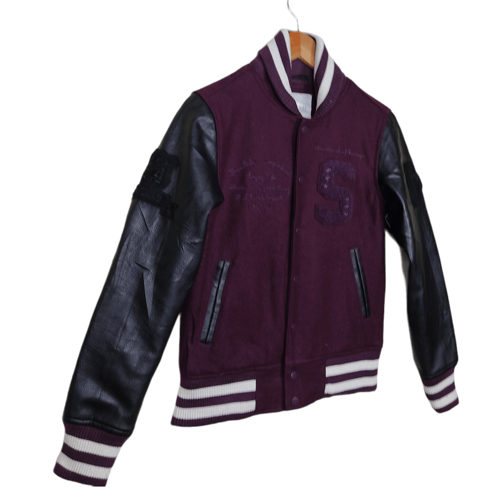 BROWNY Leather Varsity Jacket