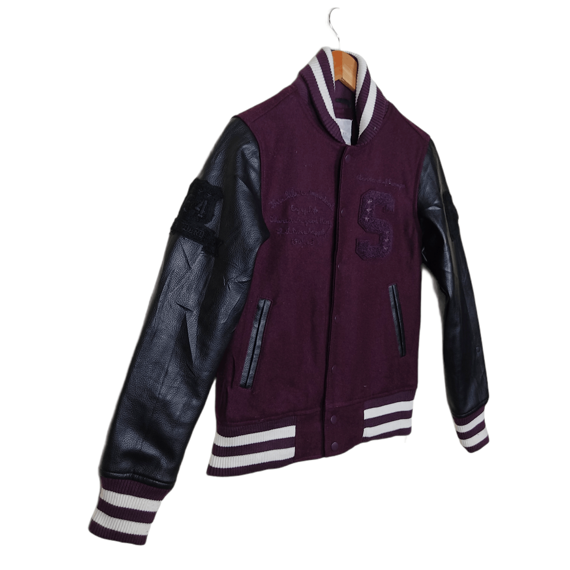 BROWNY Leather Varsity Jacket