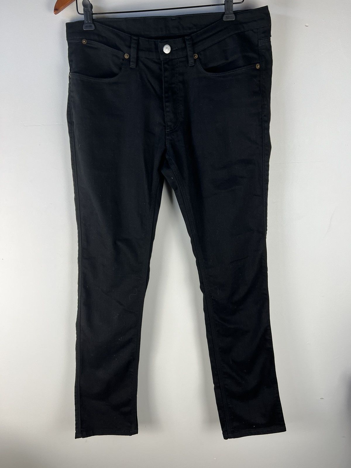 image of Acne Studios Max Stay Black Jeans, Men's (Size 33)