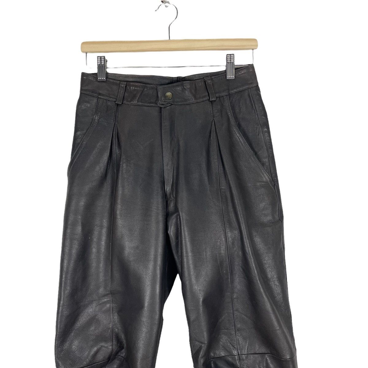 Marithe + Francois Girbaud ⚡️80s MARITHE FRANCOIS GIRBAUD MILLESIMES LEATHER PANTS Size US 28 / EU 44 - 2 Thumbnail