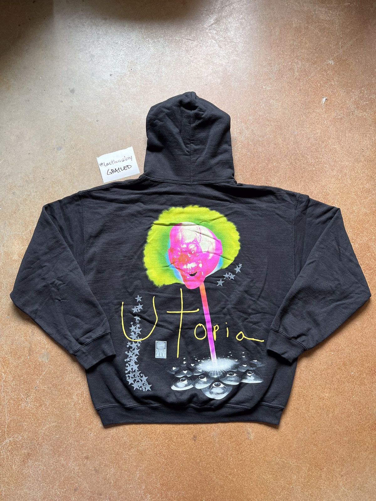 image of Travis Scott Astroworld Fest 2021 Lollipop Hoodie Black Xl, Men's