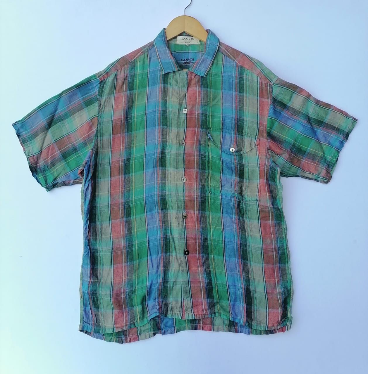Lanvin Lanvin Multicolor Plaid Buttons Shirt Size US L / EU 52-54 / 3 - 1 Thumbnail