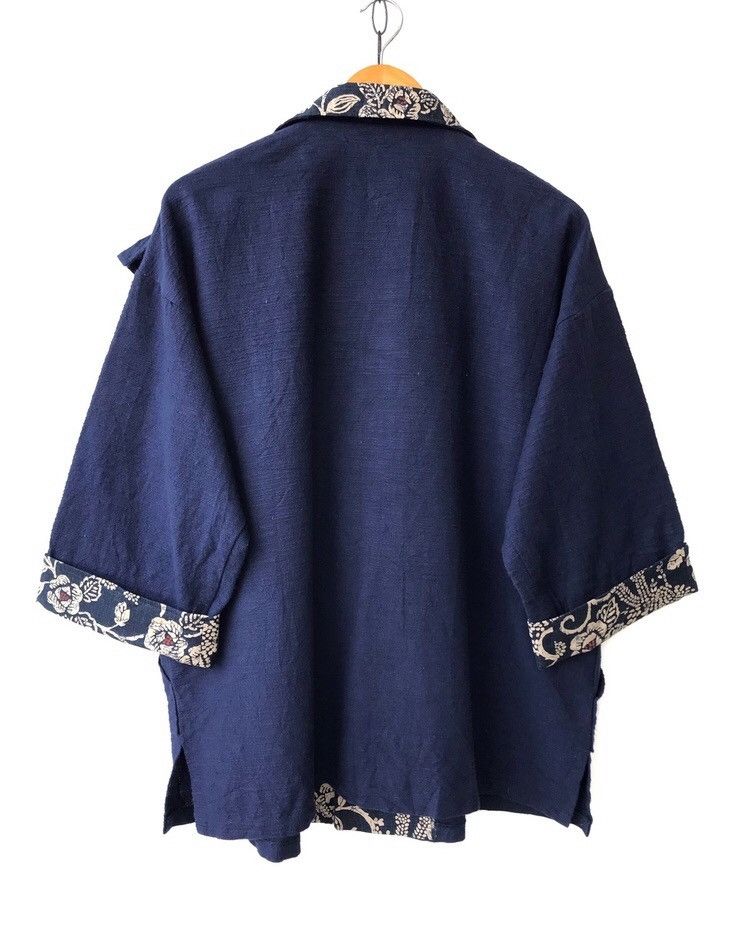 Indigo × Japanese Brand Jpn Monarch Indigo Dyed Japan Traditional Short Kimono Size US M / EU 48-50 / 2 - 7 Thumbnail