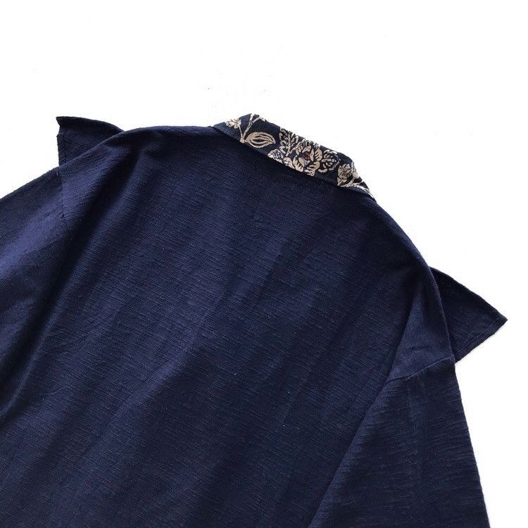 Indigo × Japanese Brand Jpn Monarch Indigo Dyed Japan Traditional Short Kimono Size US M / EU 48-50 / 2 - 9 Thumbnail