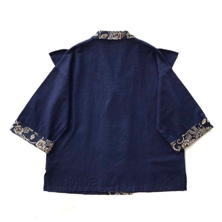Indigo × Japanese Brand Jpn Monarch Indigo Dyed Japan Traditional Short Kimono Size US M / EU 48-50 / 2 - 8 Thumbnail