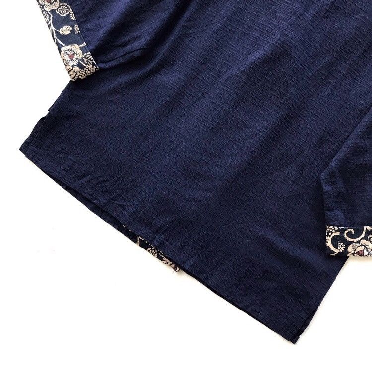 Indigo × Japanese Brand Jpn Monarch Indigo Dyed Japan Traditional Short Kimono Size US M / EU 48-50 / 2 - 10 Thumbnail