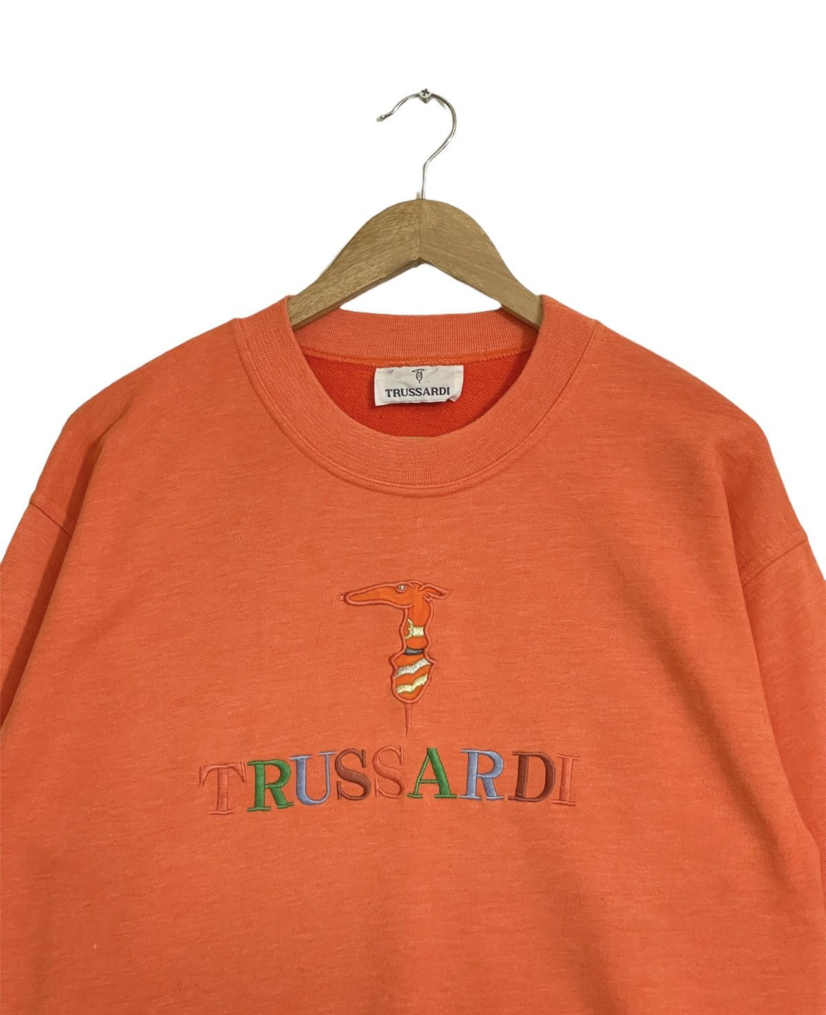 Trussardi Vintge trussardi crewneck multicolor logo embroidered logo Size US M / EU 48-50 / 2 - 3 Thumbnail