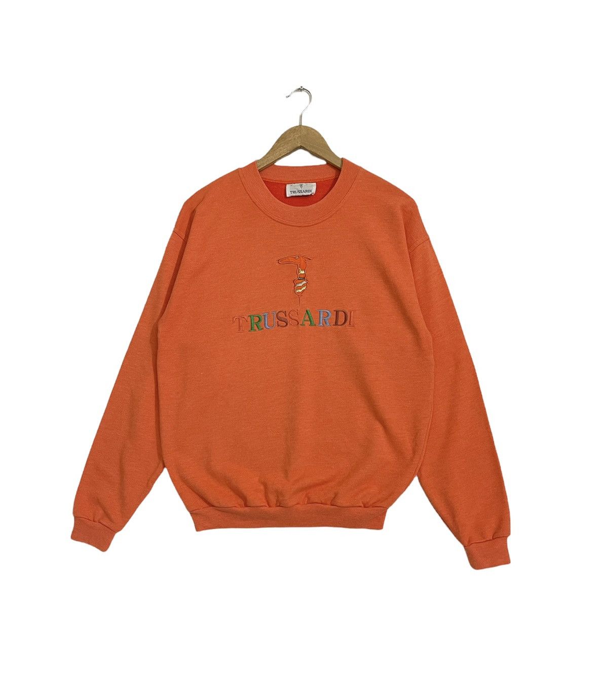 Trussardi Vintge trussardi crewneck multicolor logo embroidered logo Size US M / EU 48-50 / 2 - 1 Thumbnail
